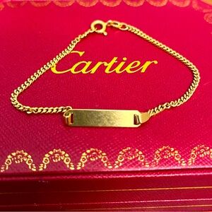 Bracelet ID yellow gold 750 solid gold